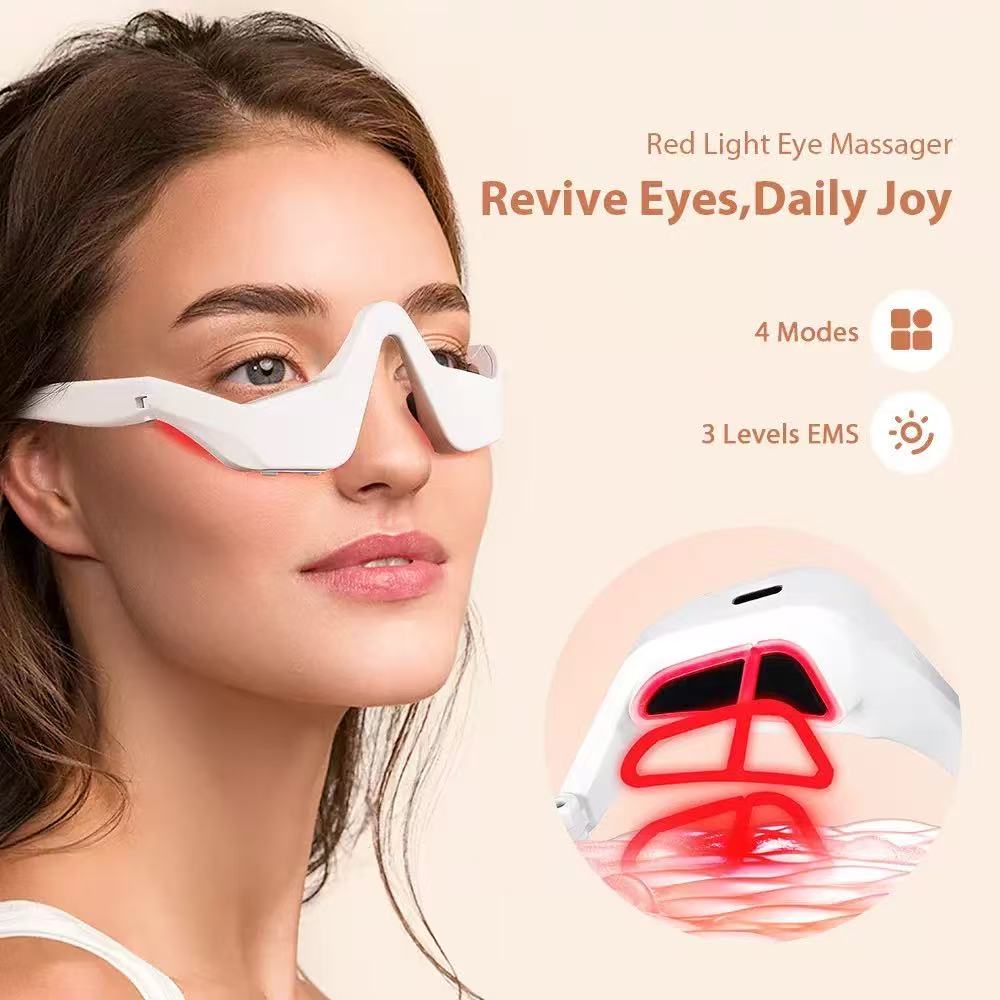 Light Therapy Glasses - Massageador de Olhos e Rosto com